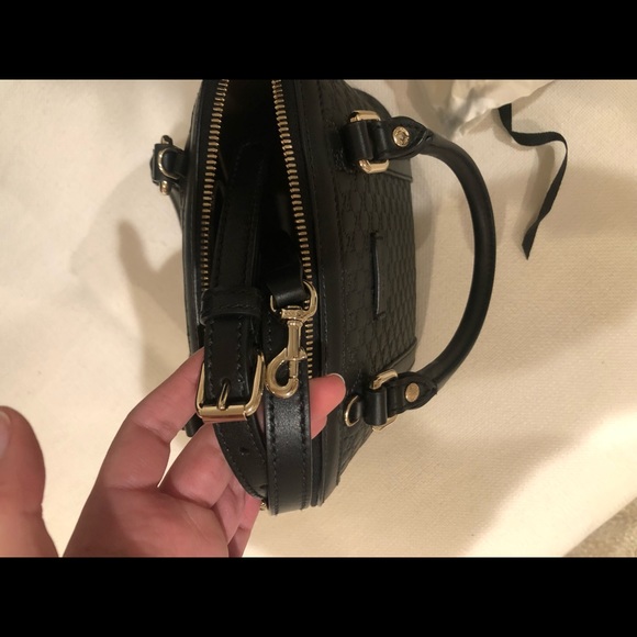 ❌SOLD❌💗NWT💗 Gucci Mini Microguccissima Dome Bag - Black - Picture 6 of 10